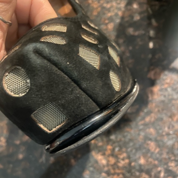 Jeffrey Campbell Ibiza Black Suede Heels with sheer mesh designs - Picture 9 of 16